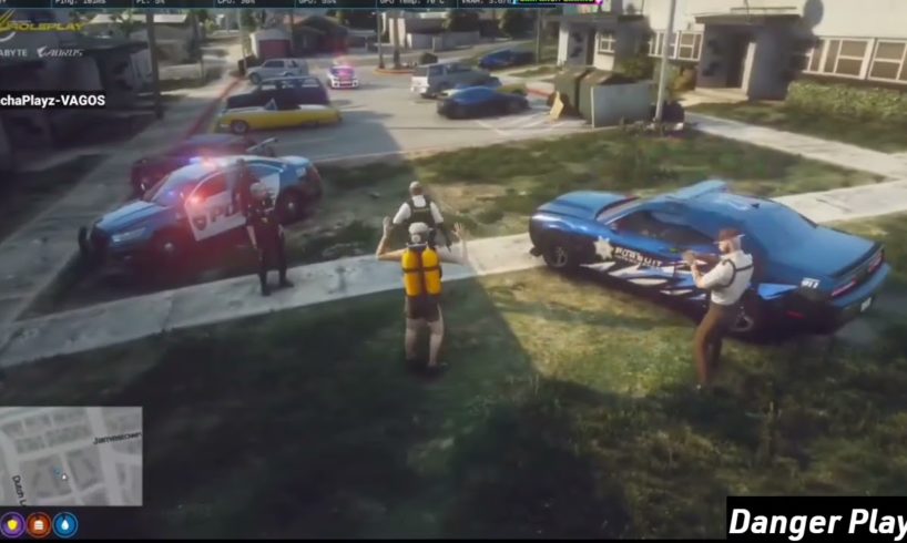 LSPD VS TLMC + VAGOS - Hood Fight  | VLTRP | GTA5 Rp |Danger Playz