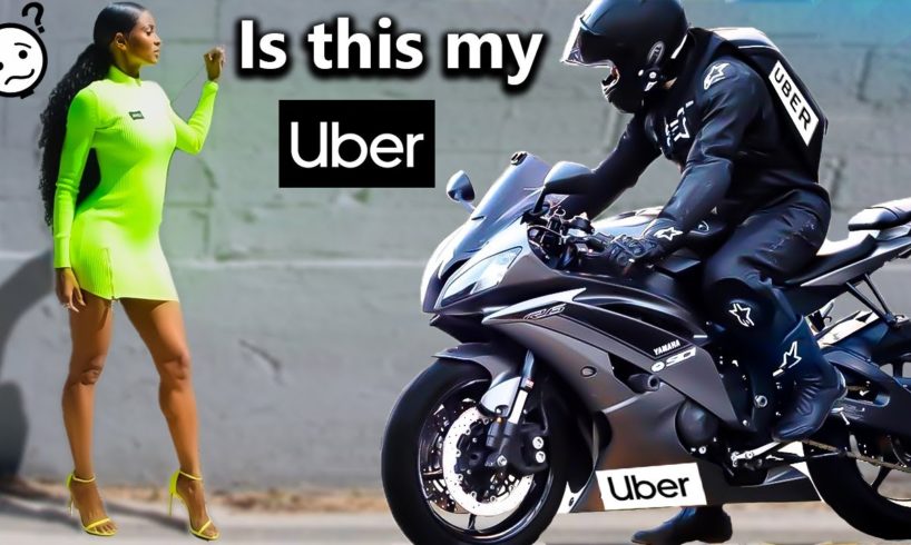 Picking Up UBER Riders In a Motorcycle Compilation @TopNotch Idiots