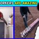 Villagers React To Fastest and Most Skillful Workers ! Tribal People React To Workers Are Awesome