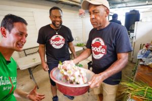 World’s Best FOOD UNCLE!! Big Stew Pork + Full Sunday Lunch in Paramin, Trinidad!!