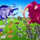 20 Zombie Monster buffaloes  Vs 20 Zombie  Mammoths Ultimate Epic Battle Woolly Mammoth Saves cow