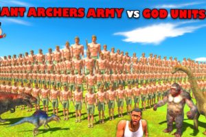 50 ARCHERS ARMY Fights EVERY GOD UNIT in Animal Revolt Battle Simulator with SHINCHAN and CHOP