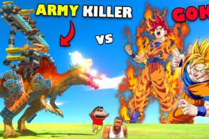 ARMY KILLER vs EVERY GOKU UNIT in Animal Revolt Battle Simulator | SHINCHAN and CHOP with AMAAN-T