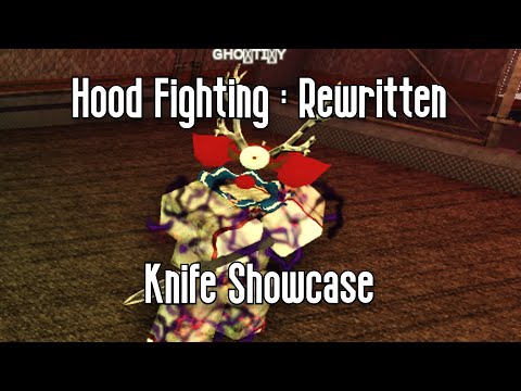 HOOD FIGHTING : REWRITTEN - KNIFE SHOWCASE - ROBLOX