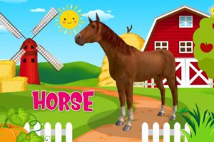 Learn Farm Animals Video Cow sound horse noises pig noises duck sounds