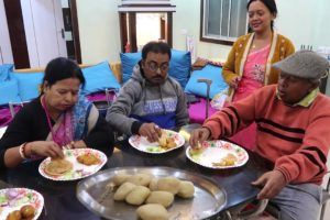 Senior Citizen Dinner | দোলা এক বাটি মাংস উল্টে দিলো |  Kochuri | Fried Rice | Chicken | Payesh