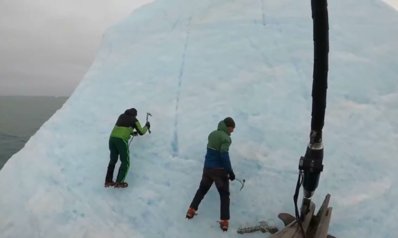 Two people nearly died under an iceberg