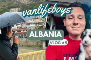 We found the cutest puppies ever! Travel vlog Albania, Berat, Gjirokaster Vanlife Europe