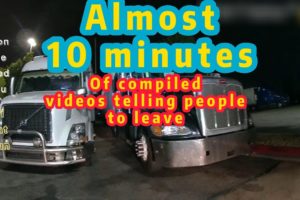 Almost 10 minutes of telling people to leave from a business parking lot