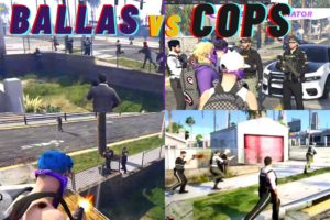 Ballas Hood Fight Vs LSPD | *Multi POV | VLTRP #vlt #vltrp