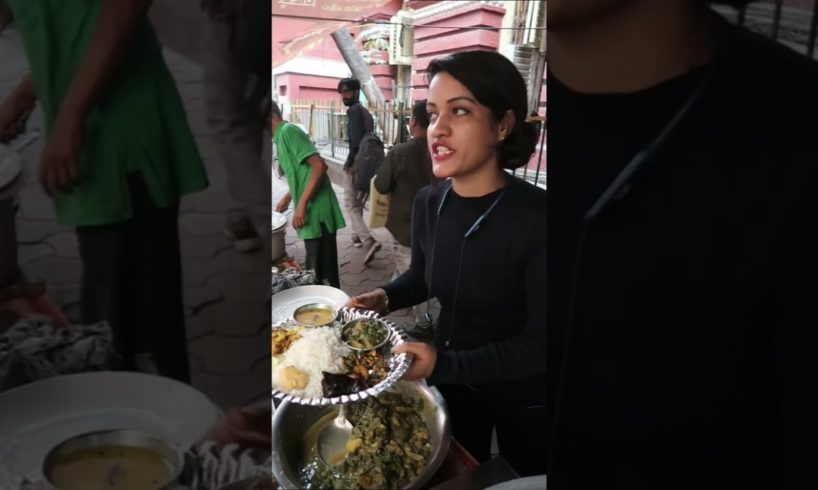 Bengali Lady Selling 40 Rs/ Rice Thali #streetfood #streetrice #shorts