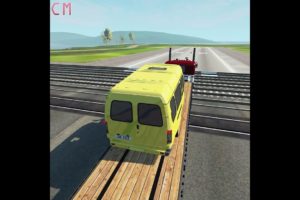 Bus VS Train crashes #38 BeamNG Drive #shorts