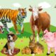 Cute Little Animals: Rabbit, Chicken, Cat, Panda, Duck, Dog - Animals Sounds Video