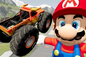 Extreme Car Crashes Compilation With Giant Mario - BeamNG Drive Crashes