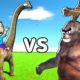 Gorilla Shiva Team vs Titanosaurs Kanzo Team | Animal Revolt Battle Simulator
