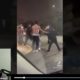 HOOD FIGHTS REACTIONS DUDE CATCHES A STRAY AND GETS KNOCKED OUT INFRONT OF WENDYS
