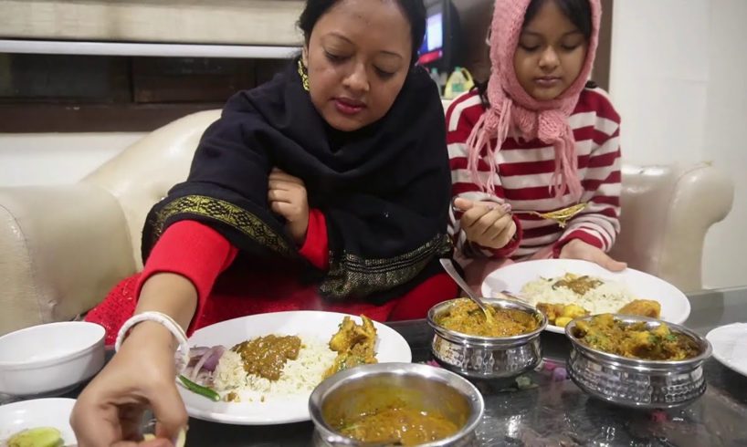 Hotel Room e Bosei Dinner | প্রচণ্ড ঠাণ্ডায় বাইরে গেলাম না | Rice | Kadai Chicken | Dal Makhani