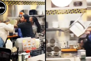 Insane Waffle House Fight Shows Customers & Workers Going At It