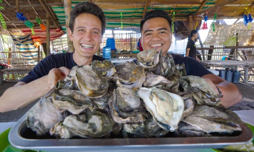 Philippines OYSTER MOUNTAIN!! Best Filipino Food + Fresh Eels in Cebu!!