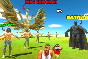 AQUAMAN and KING GHIDORAH vs BATMAN in Animal Revolt Battle Simulator | AVENGERS in ARBS