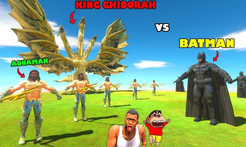 AQUAMAN and KING GHIDORAH vs BATMAN in Animal Revolt Battle Simulator | AVENGERS in ARBS