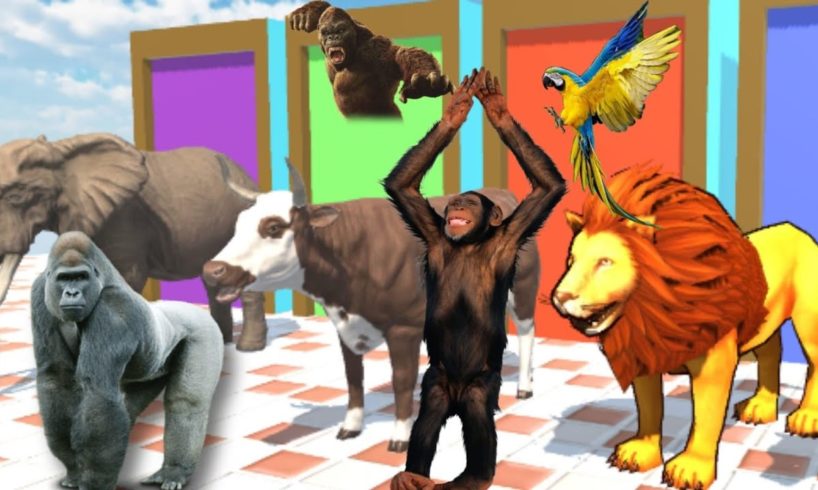 Animal Crossing Fountain Transformation With Elephant, Bear, Cow, Lion, Gorilla, Hippo