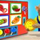 Baby Monkey KiKi playing with Colorful Lollipop Candy from Vending Machine | KUDO ANIMAL KIKI