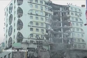 Buildings collapse after Turkey earthquake