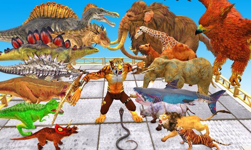 Death Run Who Will Win the Fight Saber Tooth vs Wild Animals The Toughest of all Animal Revolt Battl