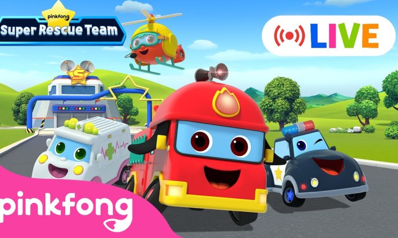 [LIVE🔴] NEW⭐️  Pinkfong Super Rescue Team | Best Car Songs | Fire Truck Ambulance | Pinkfong