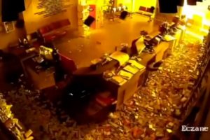 TURKEY EARTHQUAKE FROM PHARMACY CAMERA 7.8 / 7.5