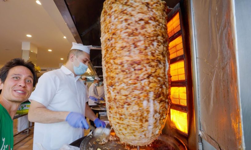 They Serve 1000’s a Day!! BIGGEST SHAWARMA - Middle Eastern Food!!