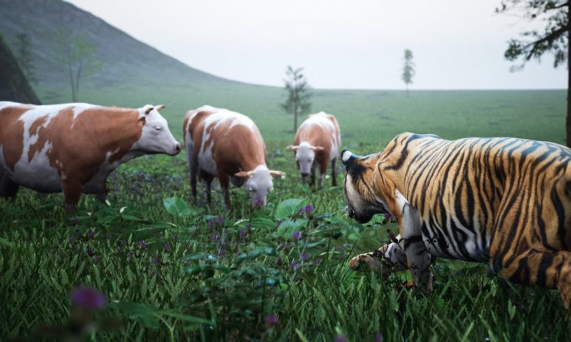 Tiger vs Cow - Wild Animals Fights | Animal Food | Real Animals