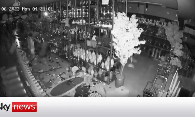 Turkey-Syria earthquake: Dramatic CCTV shows building shake for more than a minute