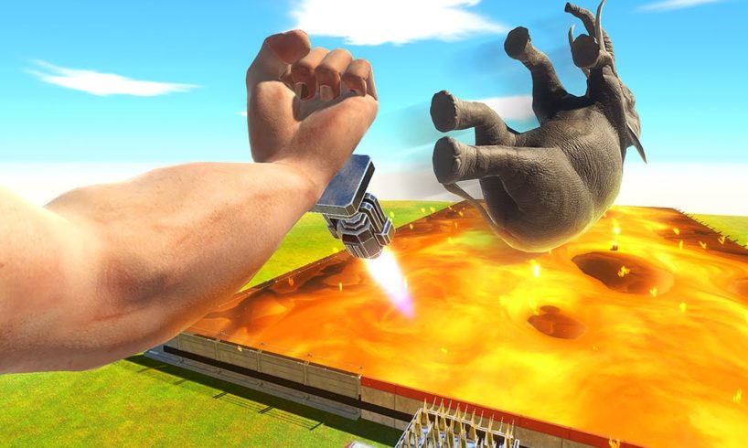 Units Get PUNCHED Into Lava - Animal Revolt Battle Simulator