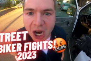 WHEN BIKERS FIGHT BACK & STREET FIGHTS | BIKER FIGHTS and ACCIDENTS, HOOD FIGHTS NEW (2023)