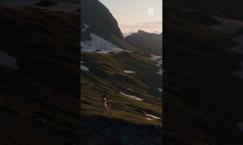 Woman Runs Along Mountain Top | People Are Awesome #shorts