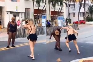 Women's street fight results in stabbing on South Beach
