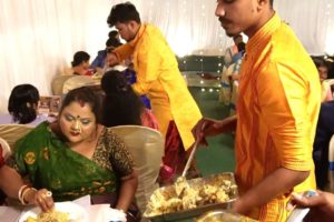 " Unlimited Food " Bengali Wedding Reception Party | Mutton Biryani | Chicken Leg | Baked Rasogolla