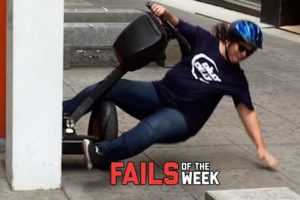 Woman Wipes Out On Scooter! Fails Of The Week