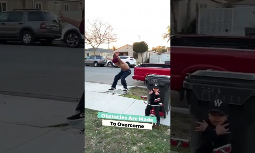 Kid Jumps Over Trashcan With Skateboard | People Are Awesome #skateboarding #shorts