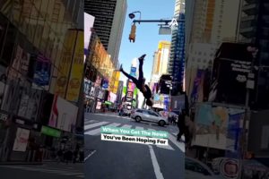 Man Does Hand Spring Through Times Square NYC | People Are Awesome #nyc #shorts