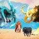 Monster Lion Mammoth vs Zombie Bull Fight Baby Bull Saved By Woolly Mammoth Wild Animal Fights