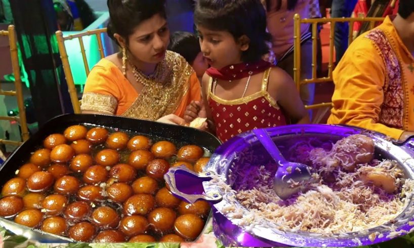Non Bengali Wedding Party | Unlimited Veg & Non Veg Food | Buffet Item | Biryani | Rice | Chicken