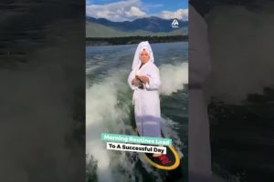Woman Casually Drinks Coffee While Wakesurfing | People Are Awesome #wakesurf #shorts