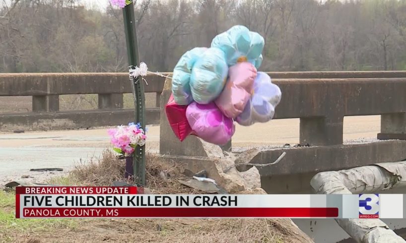 4 children, 1 adult dead after wreck sends car off Batesville, MS bridge into creek