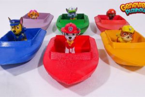 Best Toy Learning Videos for Kids - Paw Patrol Boats Water Play!