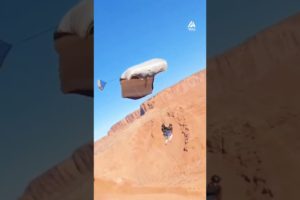 Couple BASE Jumps Off High Cliff | People Are Awesome #shorts