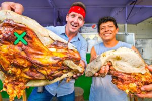 Cow Head Tacos!! WILD Mexican Street Food in Yucatan!!