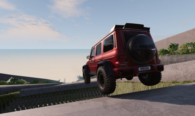 Death Descent vs Cars #1   BeamNG Drive